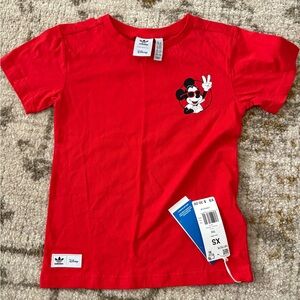 adidas Red Kids Short Sleeve Tee